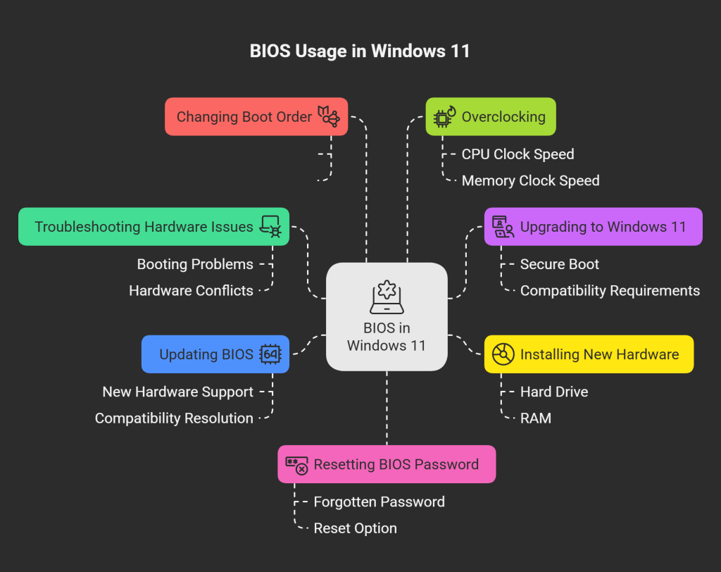 When to Use BIOS in Windows 11 - visual selection