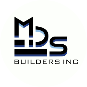 Logo for MDS Builders Inc featuring stylized black and blue 'MDS' lettering with blue accents.